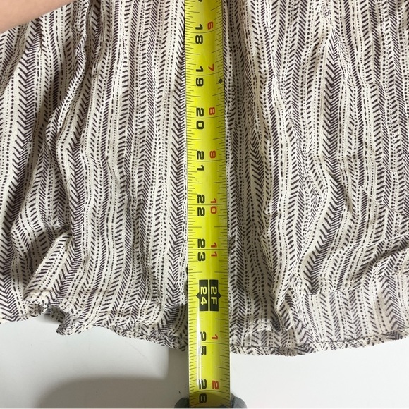 Anthropologie Promesa Size L Strapless Mini Dress Romper Ruching Cream Gray - Picture 7 of 13